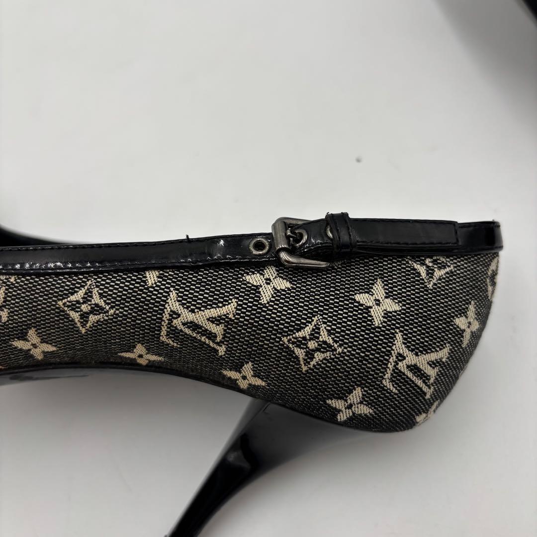 ルイヴィトン モノグラム　ミニキャンバス パンプス ハイヒール ブラック系