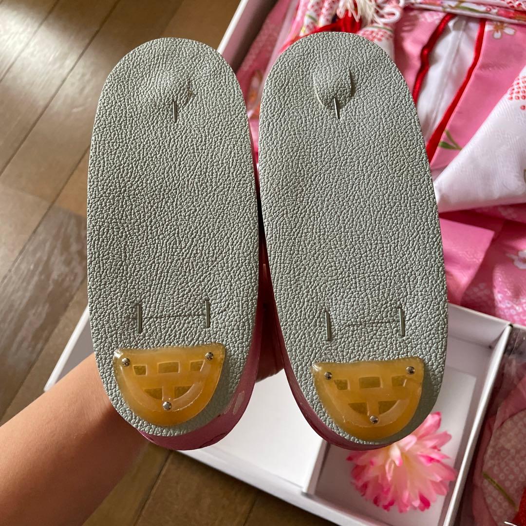 【一回着】七五三 着物セット 桃色桜鞠　ピンク