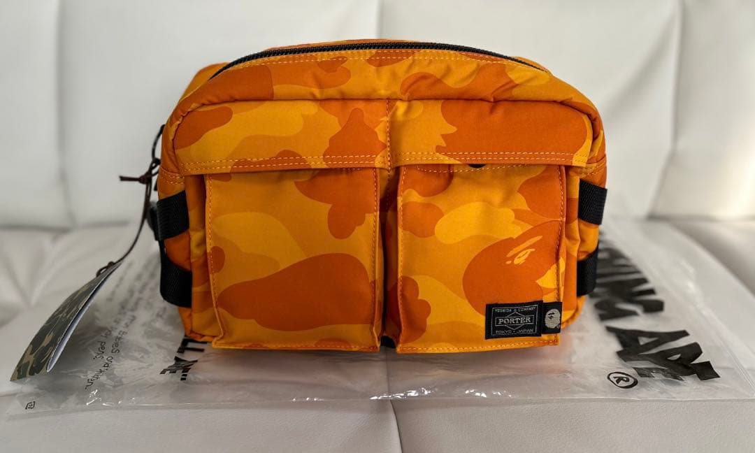 激レア 新品 BAPE × PORTER 迷彩 ポーター× エイプ ボディバッグ