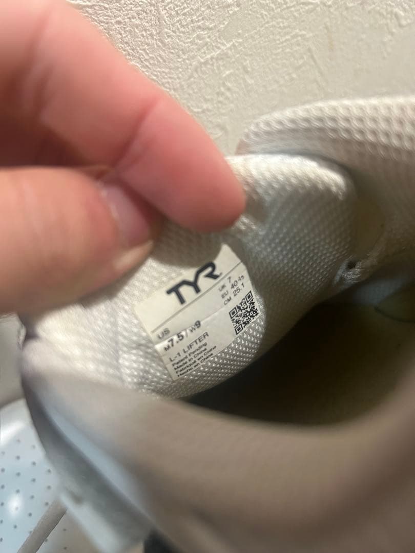 TYR ウエイトトレーニングシューズ L1 ホワイト