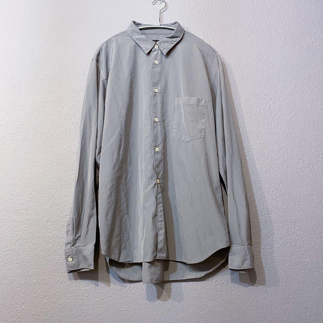 コムデギャルソンオムプリュス ポリ縮シャツ グレー Mサイズ
