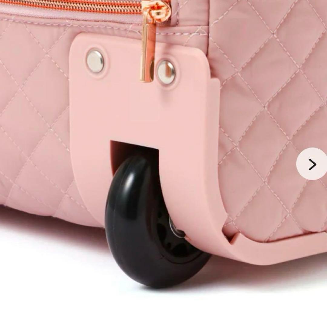 新品タグ付✨フランフラン✨キルティング ソフトキャリーバッグ ピンク コロコロ