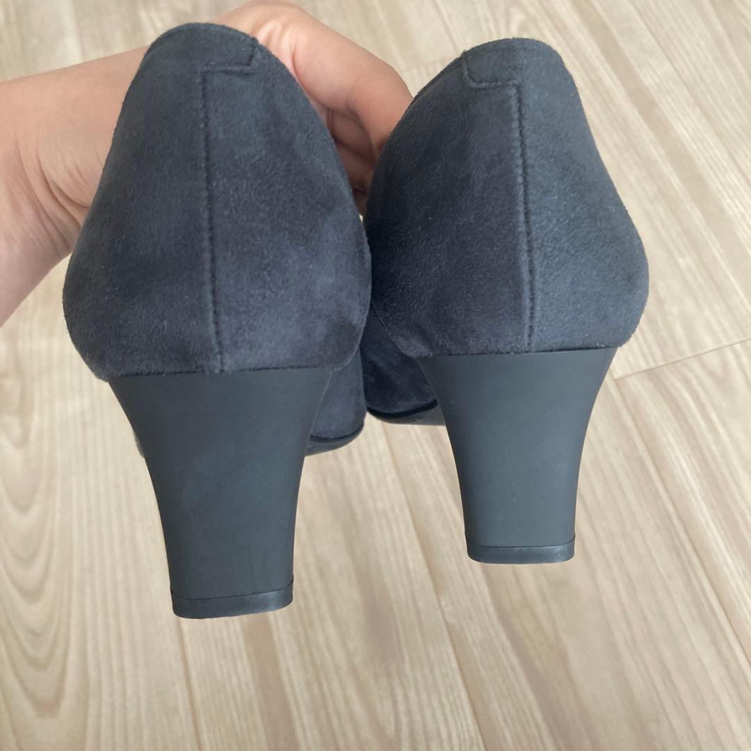 ほぼ未使用　ブーティ 銀座かねまつ 24cm ワイズD チャコールグレー