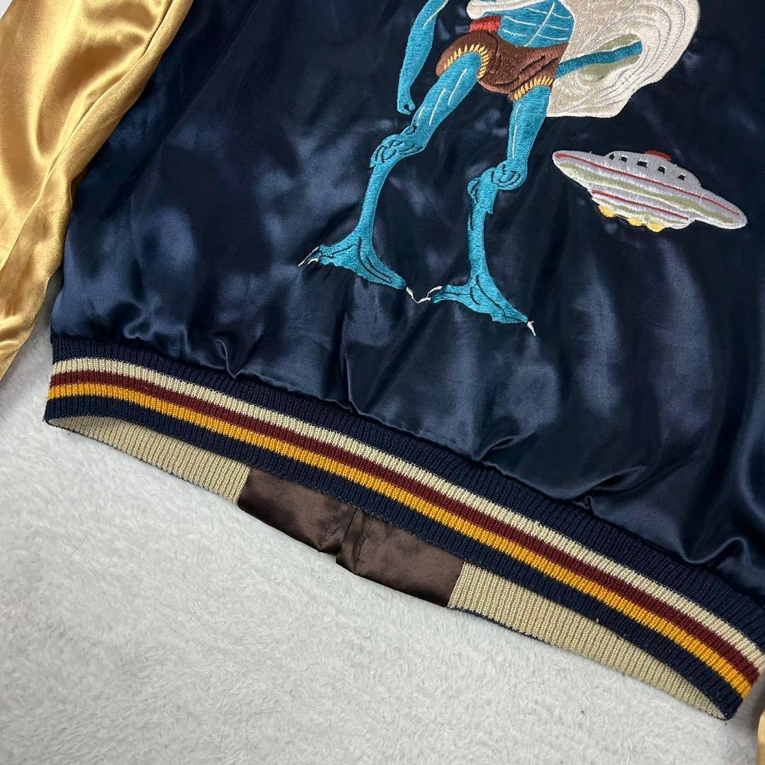 入手困難 TAILOR東洋 リバーシブル スカジャン 刺繍 エイリアン 鷹