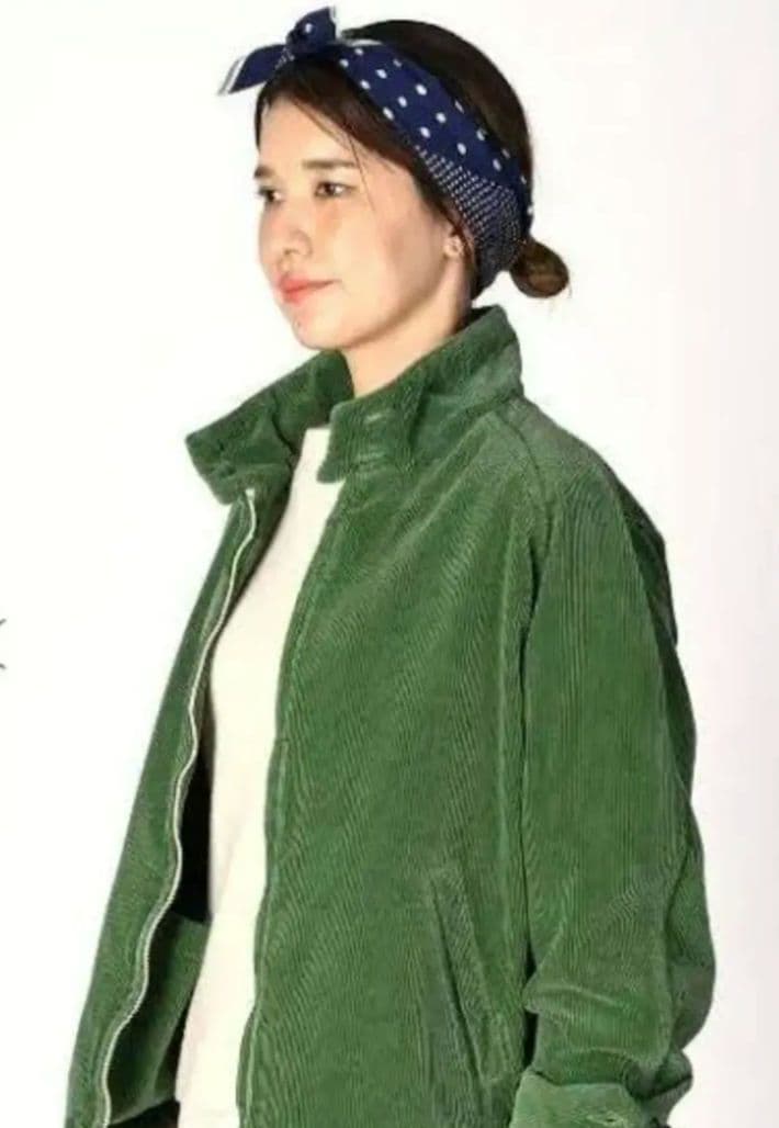 45R 9ウェルコーデュロイの908スウィングトップ グリーン美品