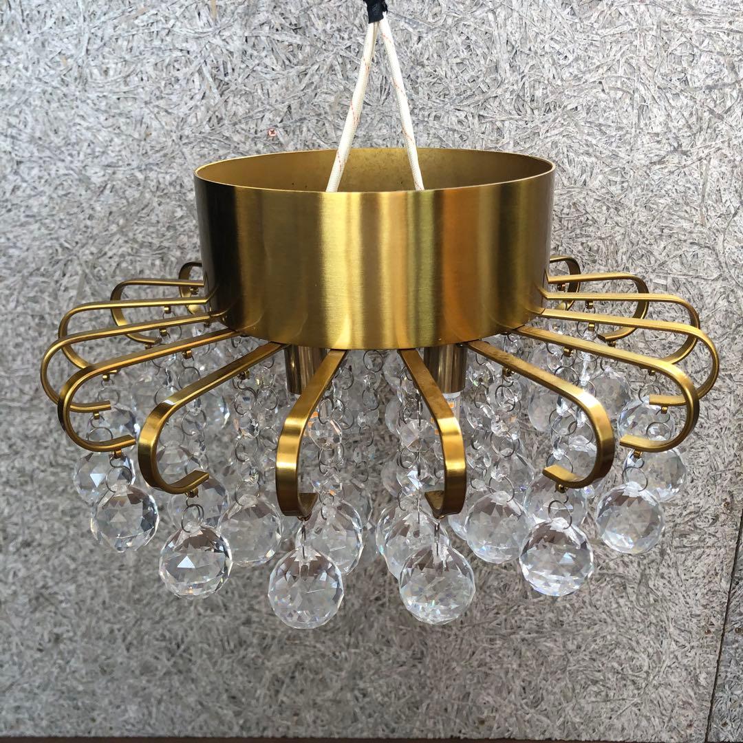 送料無料　シーリングライト　クリスタル　ゴールド　ゴージャス　シャンデリア　照明