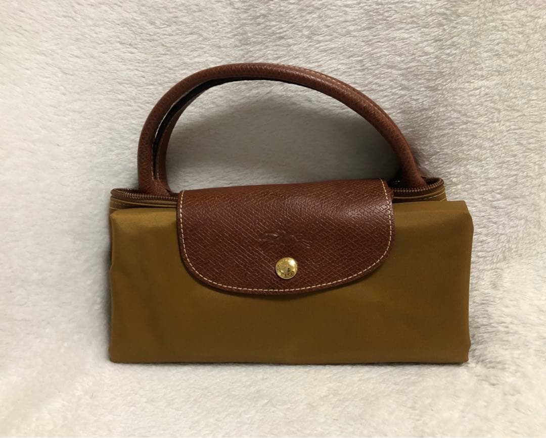 未使用 正規品 Longchamp ロンシャン ナイロン トートバッグ レザー