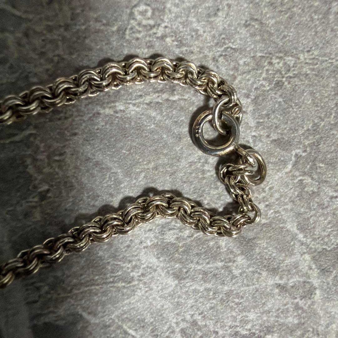 ヴィンテージ シルバーフェザー ネックレス 羽根 シルバー925 チェーン付き