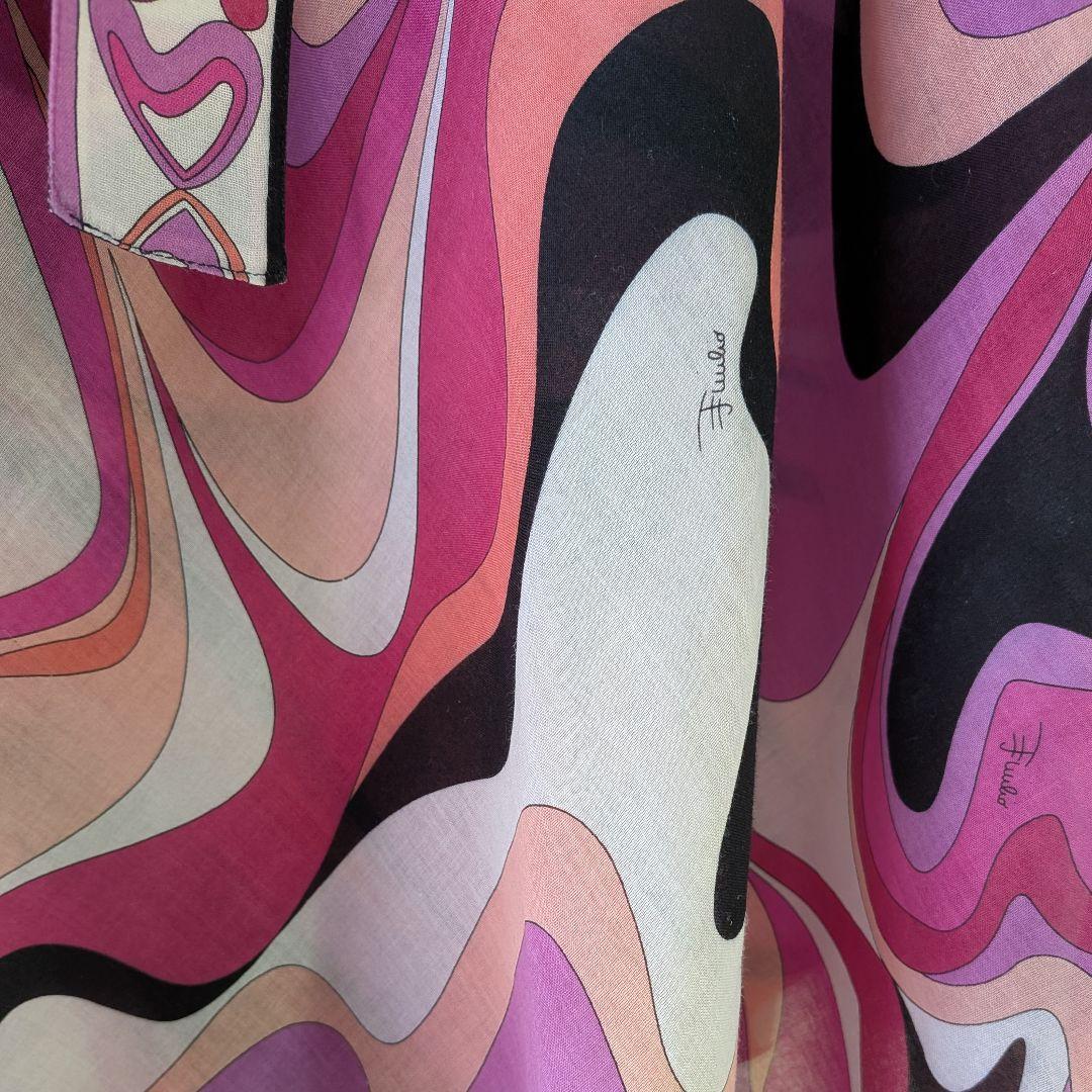 PUCCI フレア巻スカート ピンク系 マルチカラー