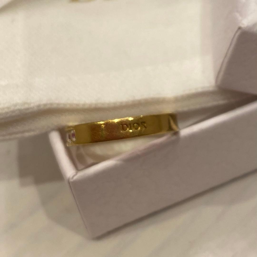 JHONです！dior メタルゴールドリング　12号