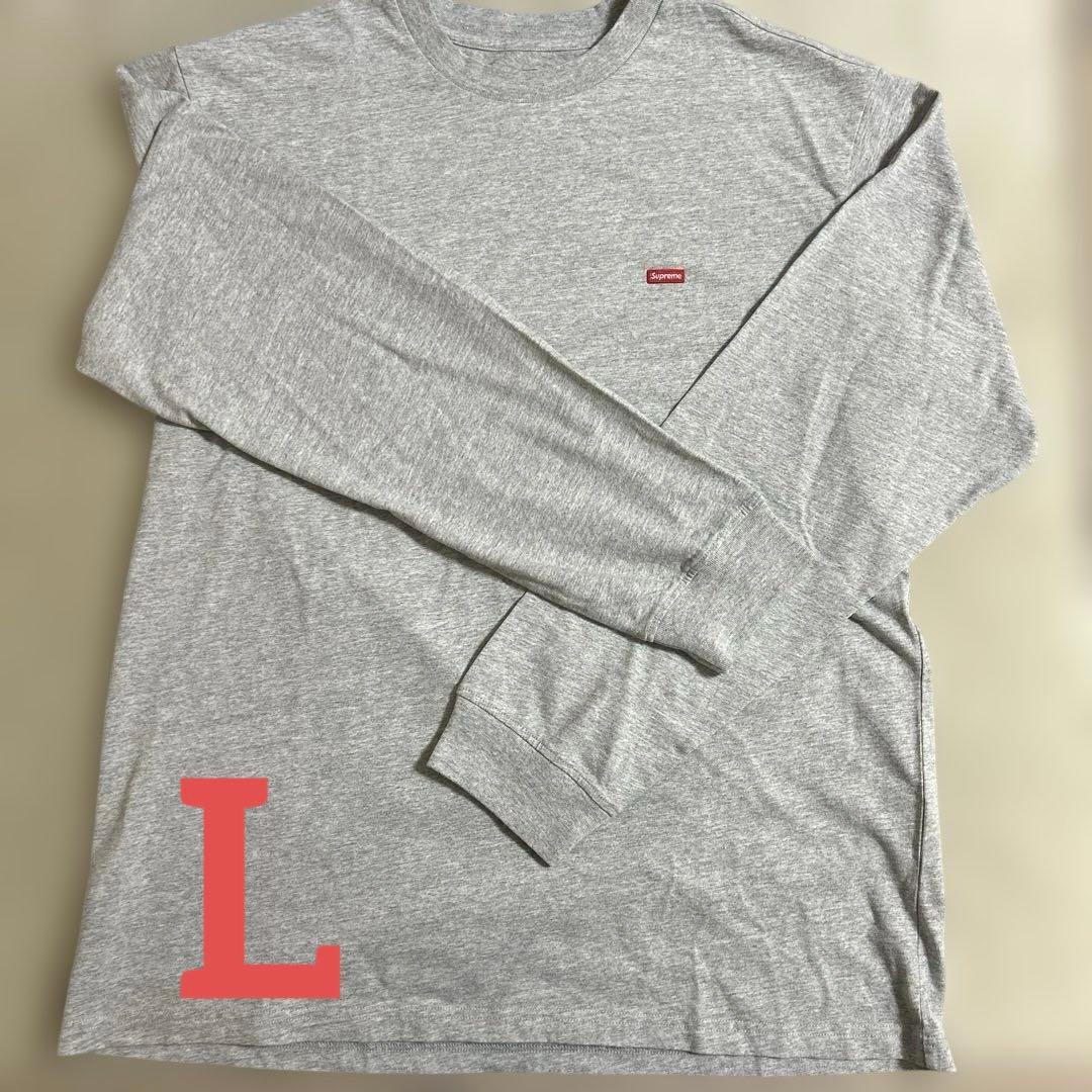 Supreme Small Box Logo L/S Tee グレー L