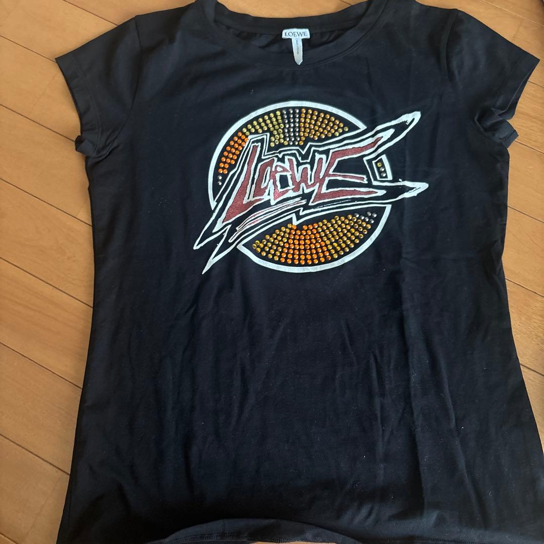 LOEWE ロゴプリント 半袖Tシャツ ブラック 美品