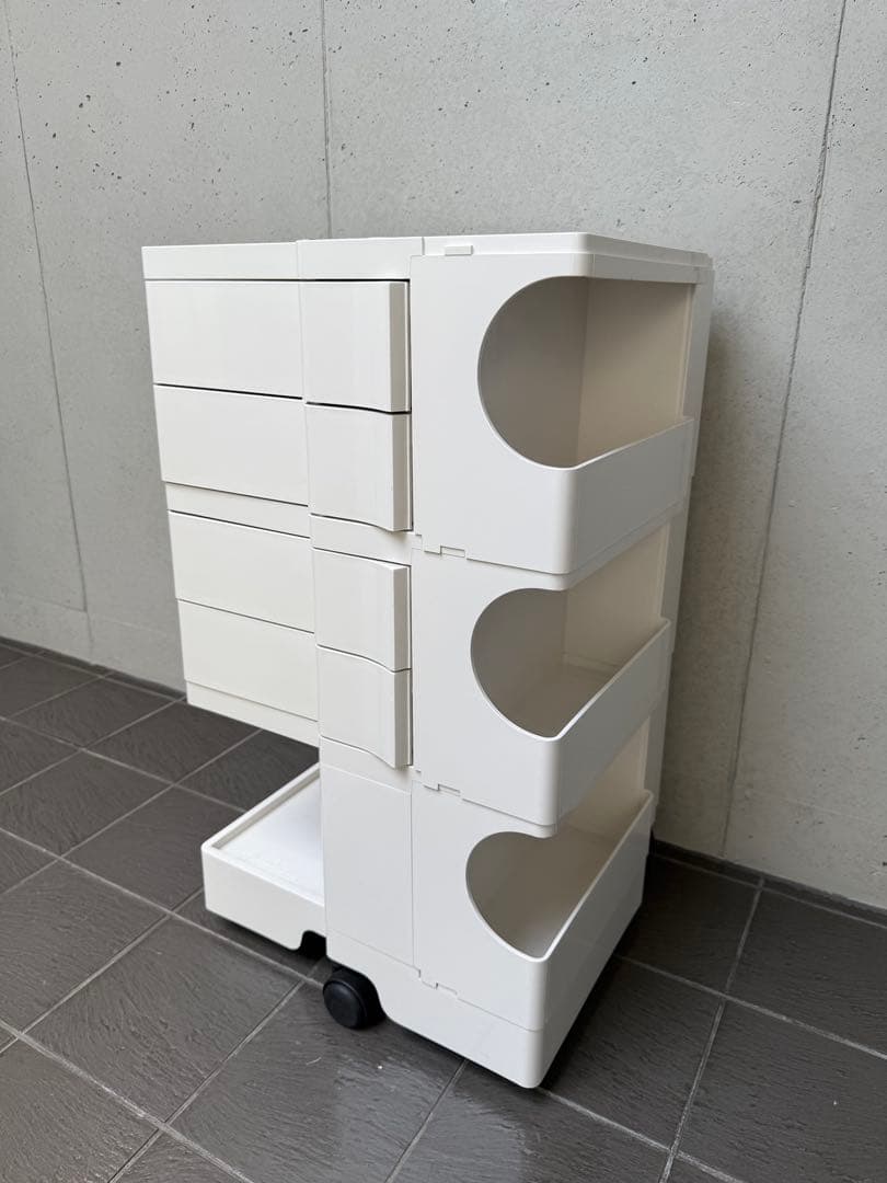 【正規品】 ボビーワゴン　3段4トレイ ホワイト　刻印