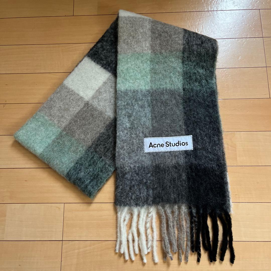 【未使用品】Acne Studios チェック柄マフラー 250 x 28 cm
