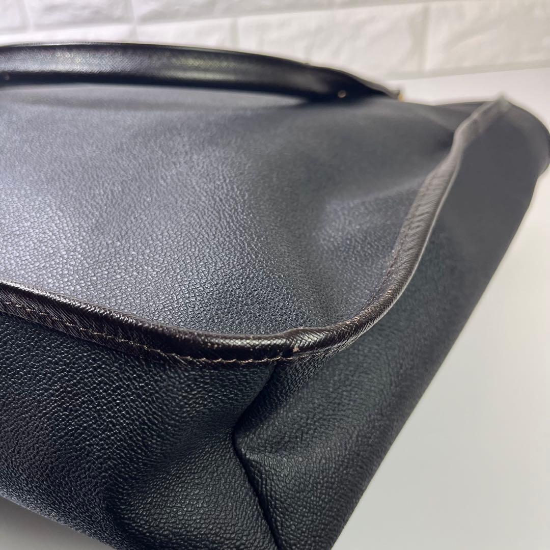 【良品】オロビアンコ　トートバッグ　リボン付き　センサノーメ　PVCレザー