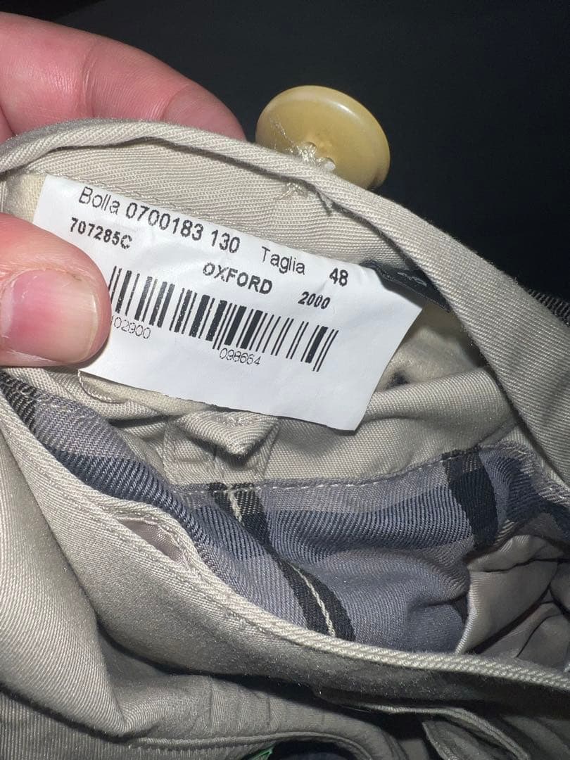 【クリーニング済み】HeRNOヘルノ ベージュ コート チェック裏