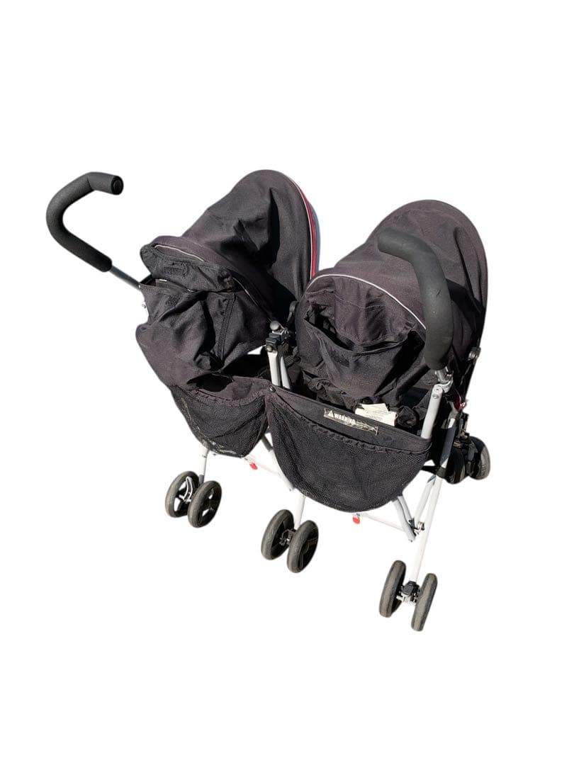 Jeep ダブルベビーカー ブラック　2人乗り 双子