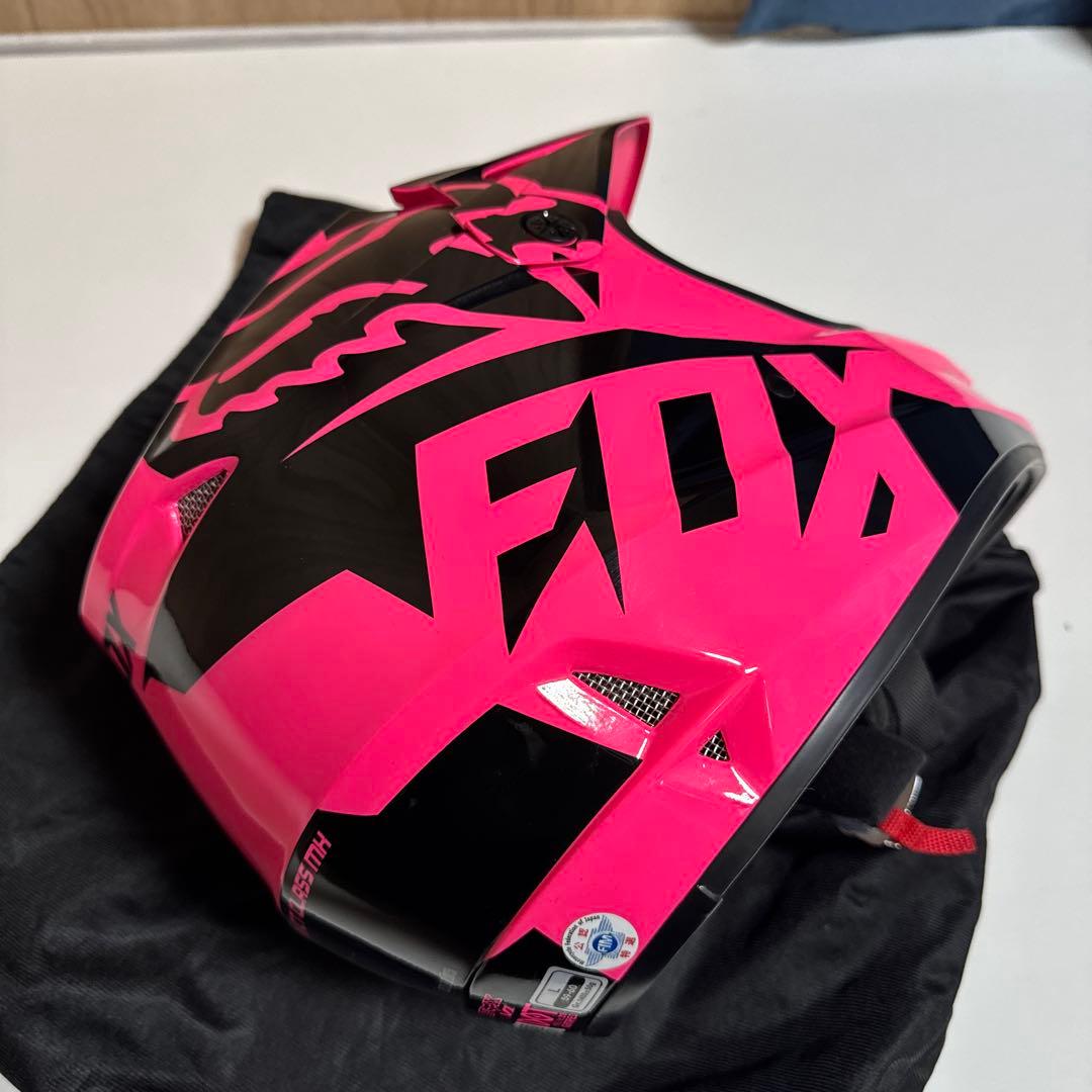 FOX モトクロス　ヘルメット　Lサイズ　ピンク　V1 59-60 オフロード
