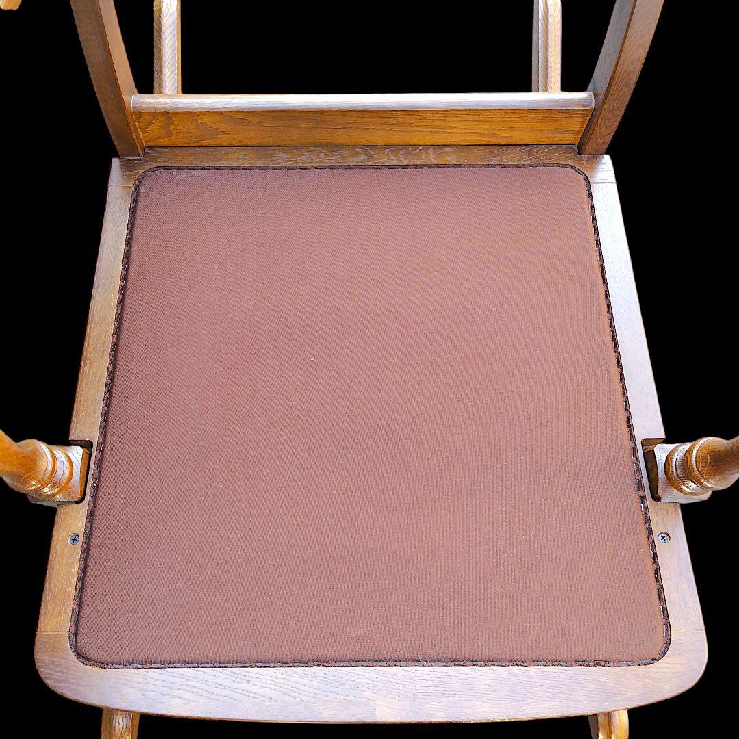 【送料込】飛騨産業 キツツキ 木製フレーム 花柄 ロッキングチェア 家具 椅子