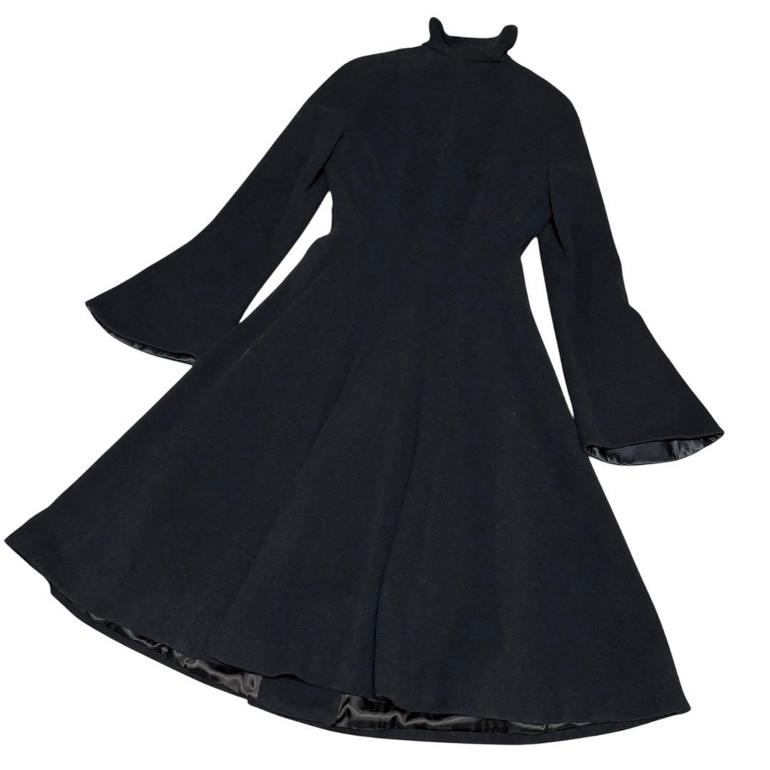 美品 エンポリオアルマーニ カシミヤ混 ロングコート Aライン フレア