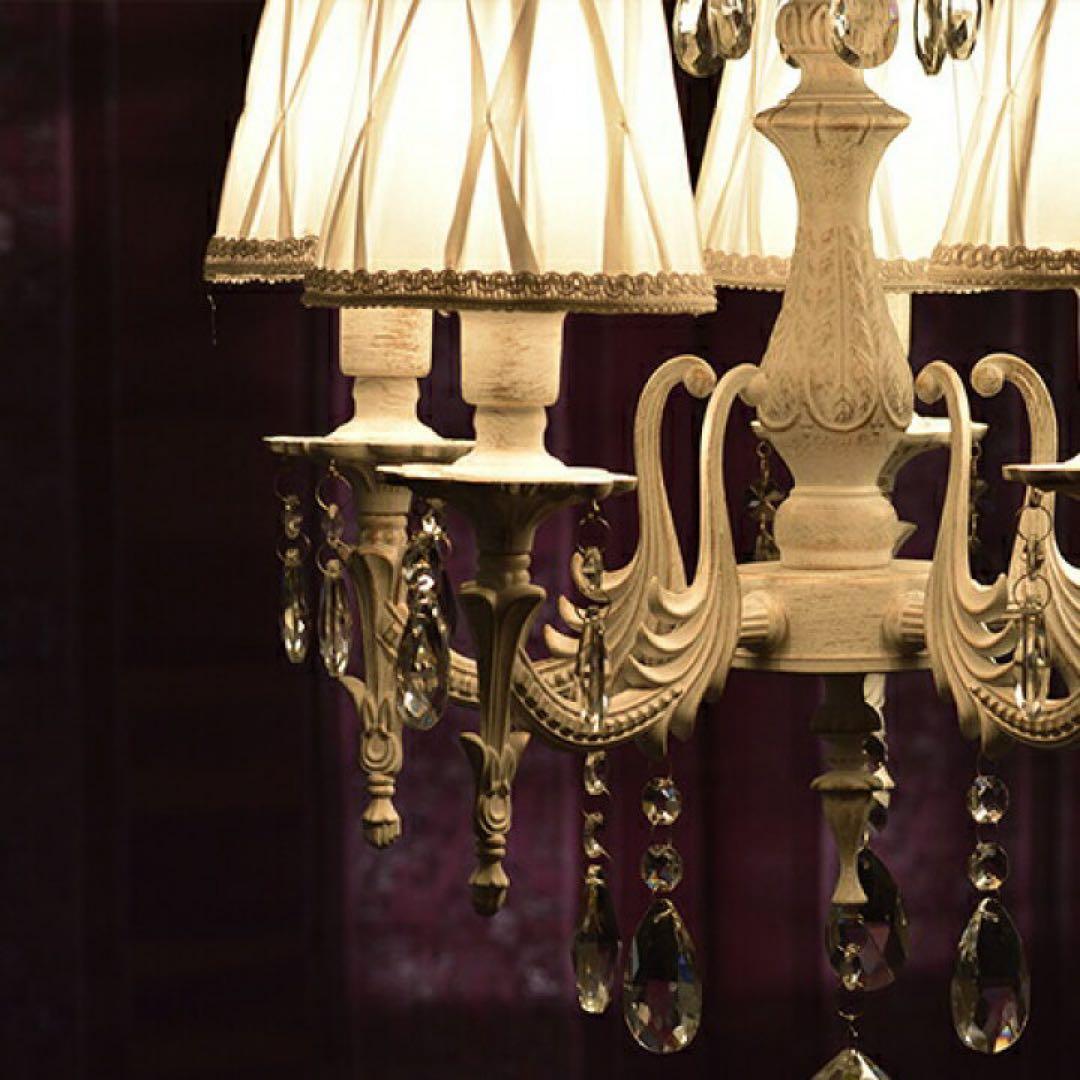 Umbrella ホワイトシャンデリア 4灯