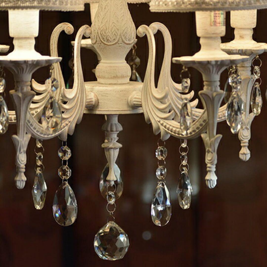 Umbrella ホワイトシャンデリア 4灯