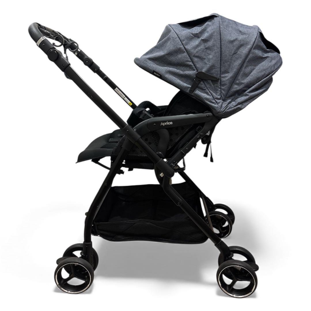 【美品】Aprica オプティア クッション グレイス ダークネイビー AB型