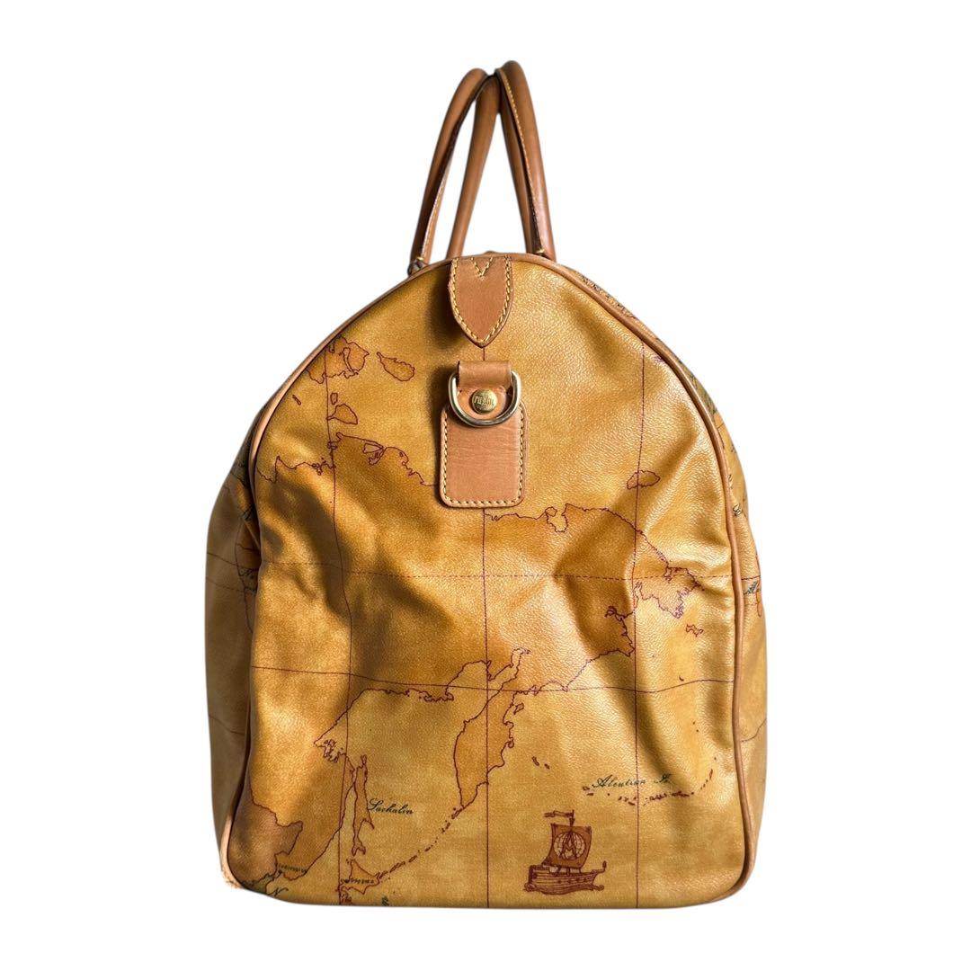 大容量　プリマクラッセ　2way ボストンバッグ　PVC 地図柄