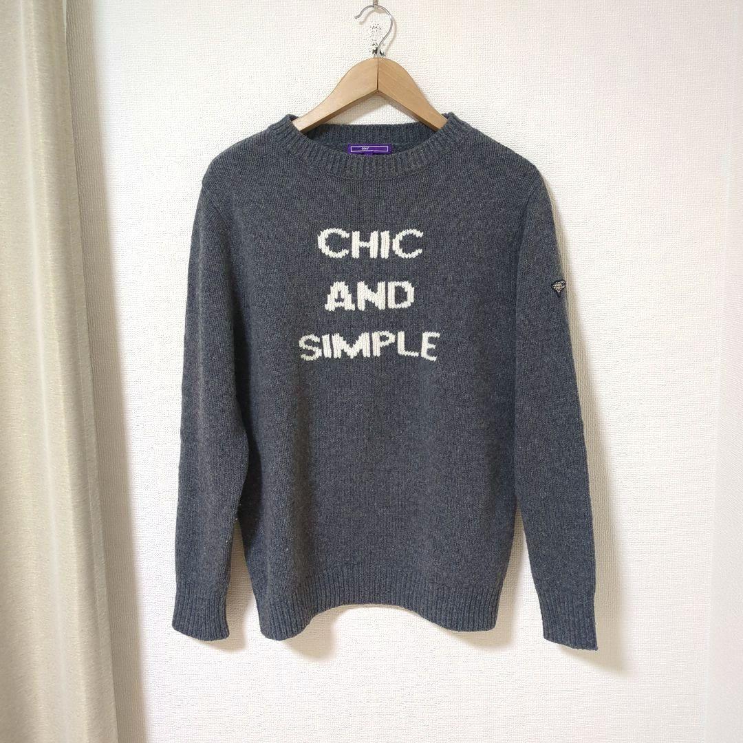 ★美品★BEAMS GOLF　ラムウール レタード ニット　サイズ　L