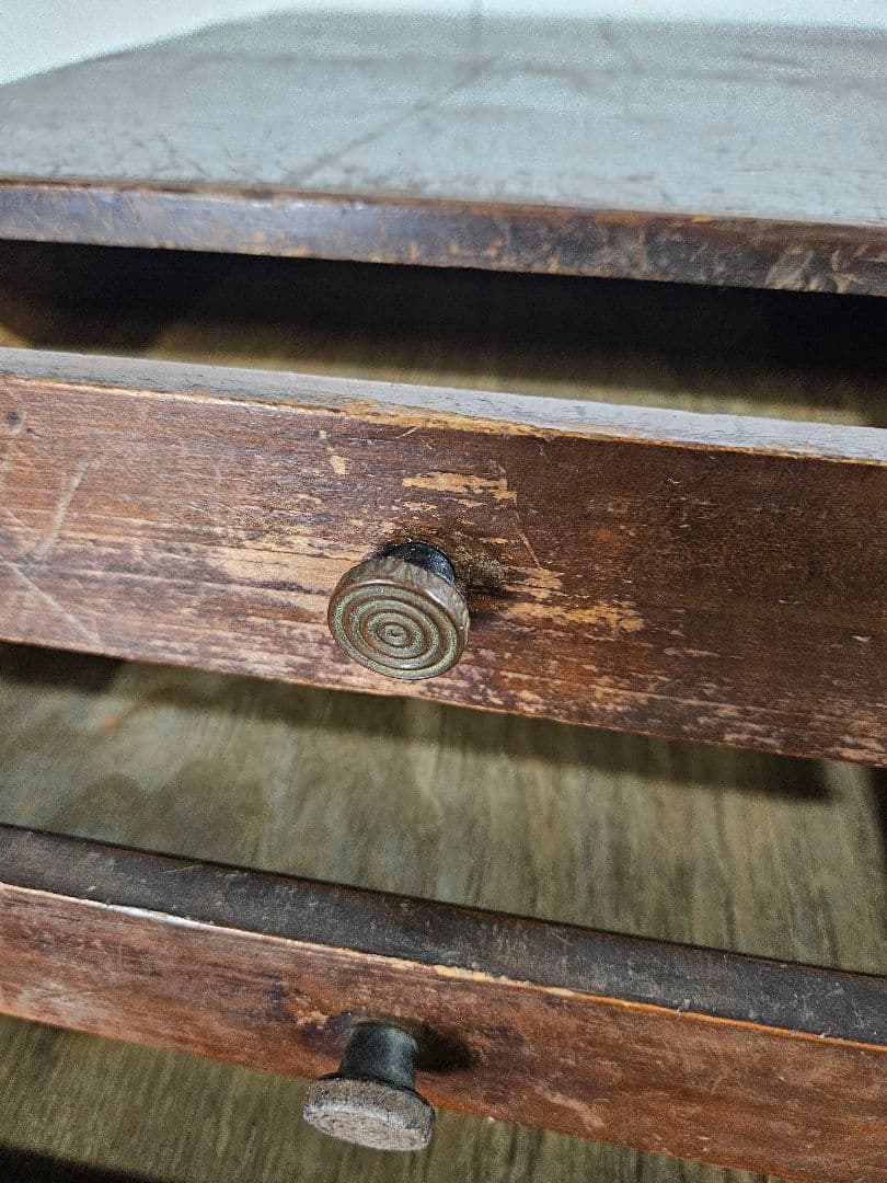 USヴィンテージ 木製の引出し 5段 小箪笥 チェスト 小物入れ 卓上 収納