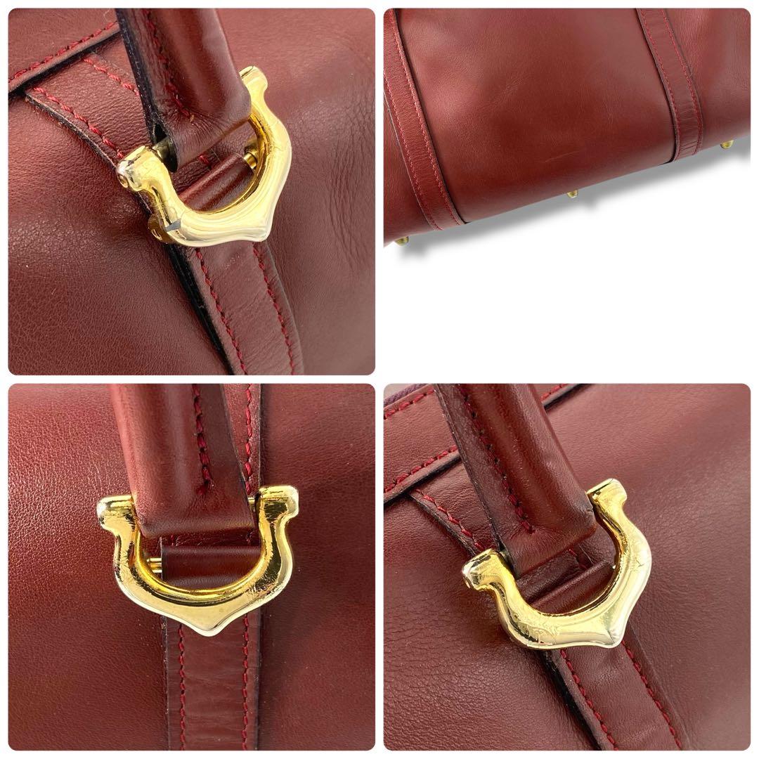 Cartier カルティエ マストライン ミニボストン 南京錠 鍵付き レザー