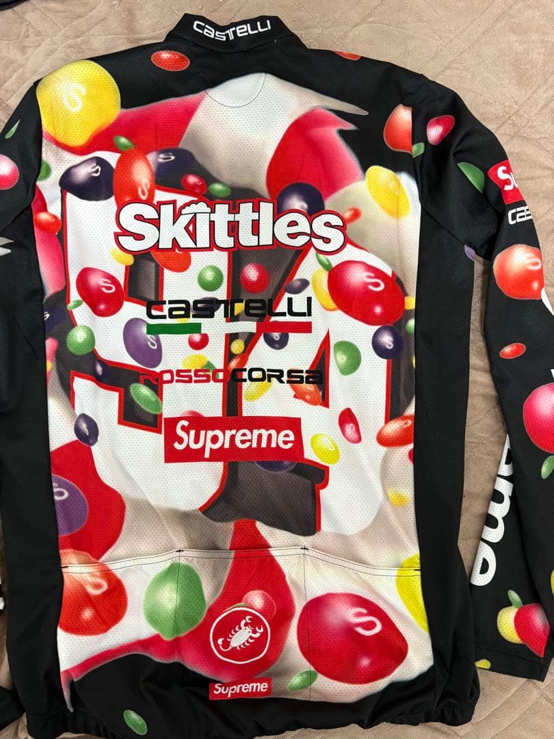 激レアL！SUPREME×Skittles Castelliサイクリングジャージ