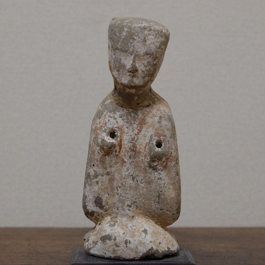 漢　陶俑　加彩　古美術　中国