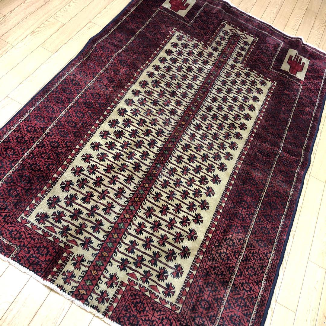 ペルシャ絨毯 ペルシャヴィンテージラグ 180x115 手織り オールド