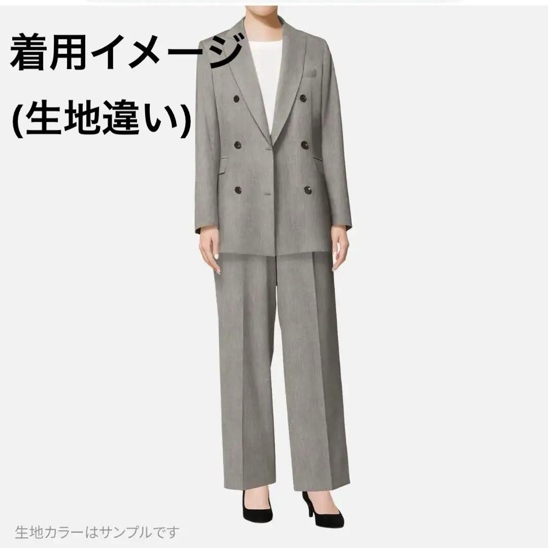 カシヤマ　ダブルテーラードジャケット　パンツスーツ ミディアムグレー