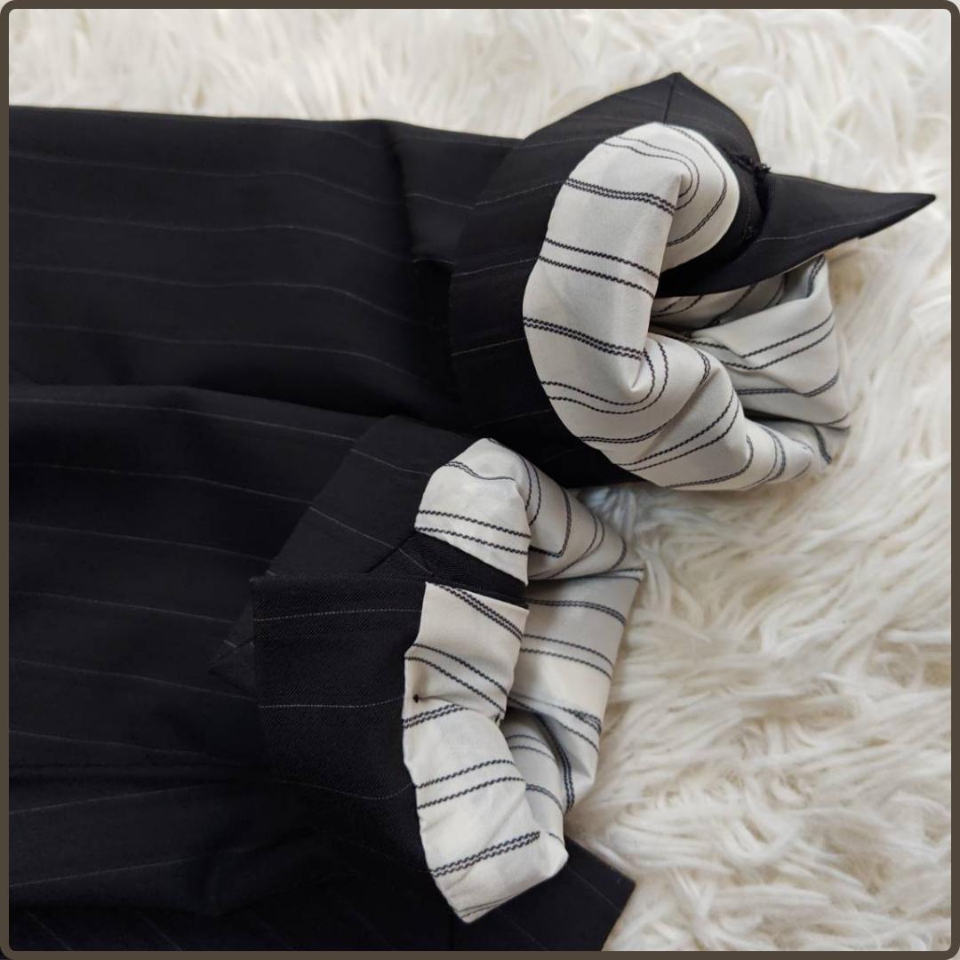 Theory セットアップスーツ フレアパンツ ブラックストライプ M L