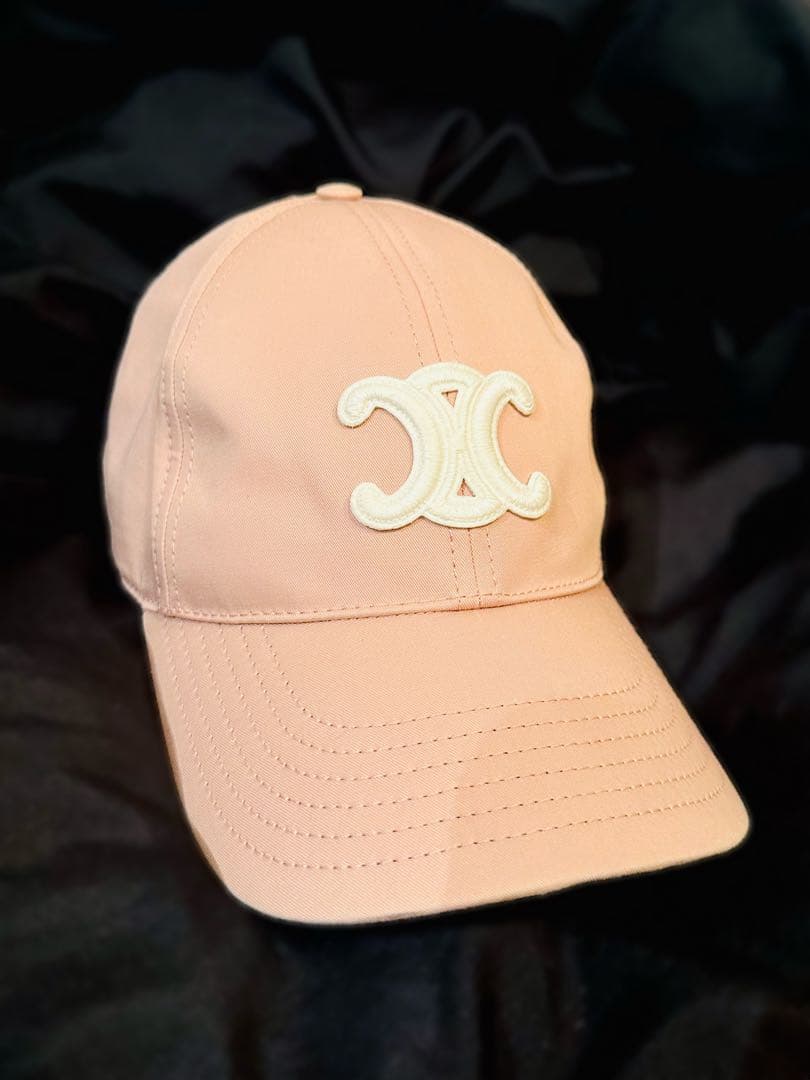 【美品】藤田ニコル着用 CELINE トリオンフ ピンク キャップ Lサイズ