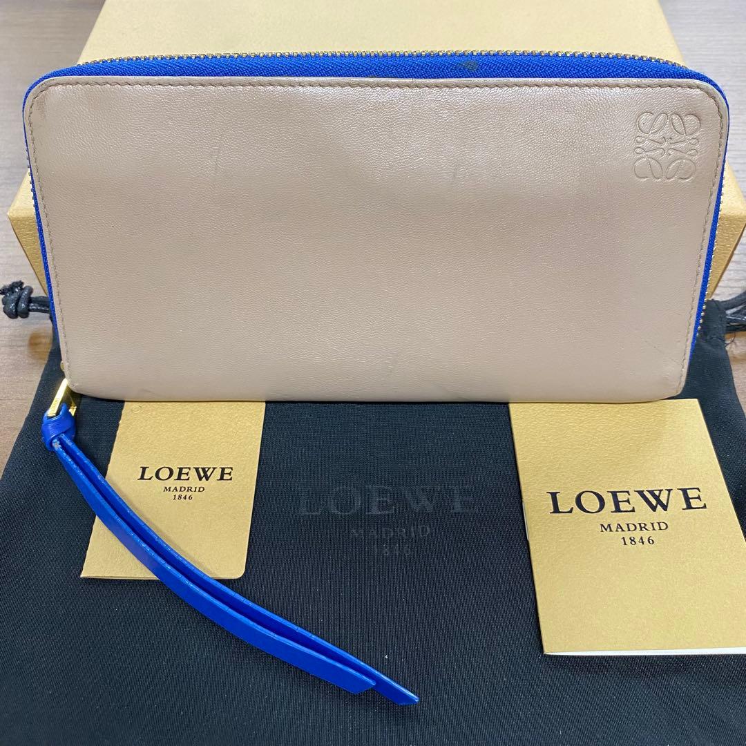 新品同様‼️ロエベ　LOEWE 財布　長財布　アナグラム　ラウンドファスナー