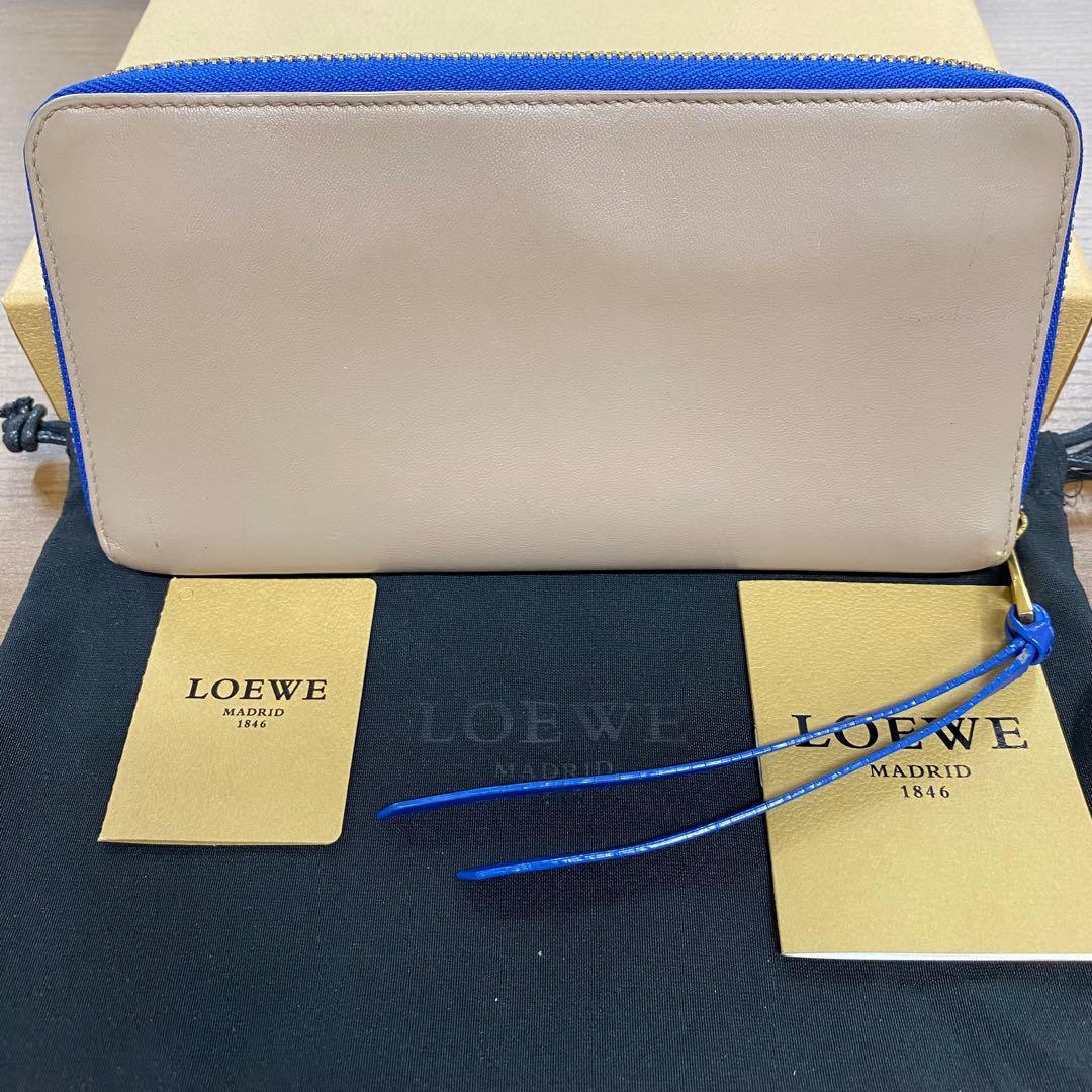 新品同様‼️ロエベ　LOEWE 財布　長財布　アナグラム　ラウンドファスナー