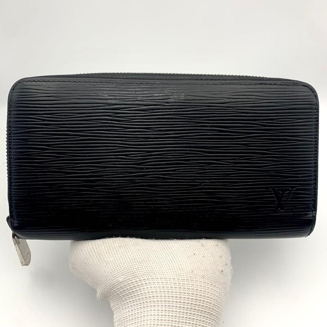 鑑定済み ルイヴィトン ジッピーウォレット 長財布 ラウンドファスナー エピ 黒