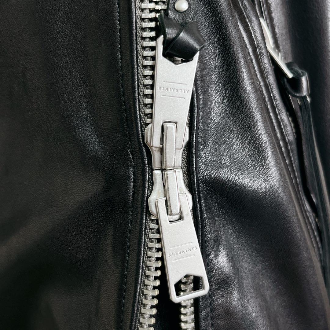 『オールセインツ』オーバーサイズ ダブルライダースジャケット 羊革 バイカー