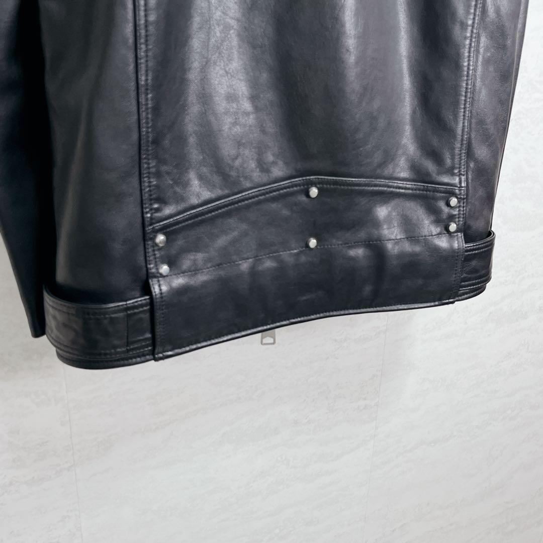 『オールセインツ』オーバーサイズ ダブルライダースジャケット 羊革 バイカー