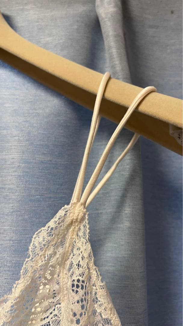 ラペルラ　LA PERLA アイボリー レース キャミソール　丈長め　ストレッチ