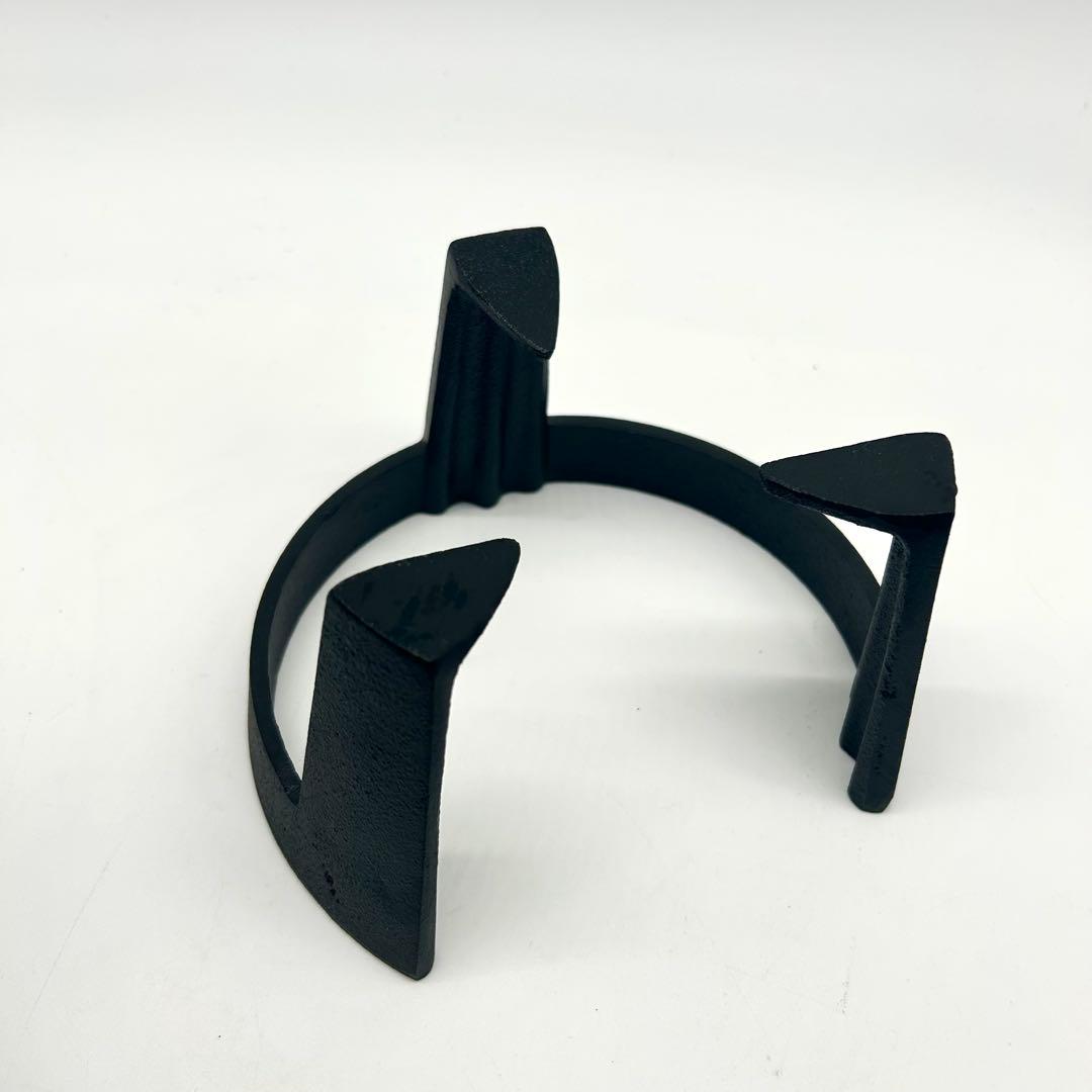 【茶道具】鉄鋳物 茶釜 五徳 風炉 釜環 織部敷板