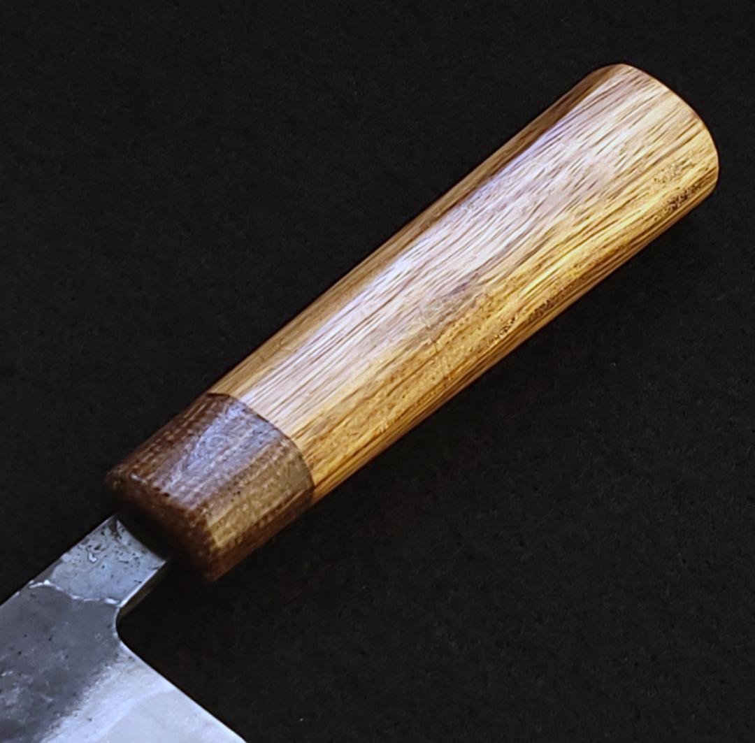 青紙２号 黒打 牛刀包丁 210㎜ G9377 ベリ柄 月光作 １点物