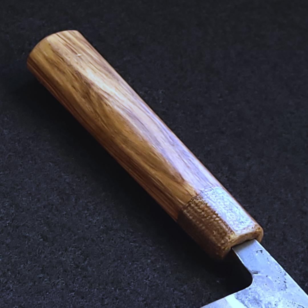 青紙２号 黒打 牛刀包丁 210㎜ G9377 ベリ柄 月光作 １点物