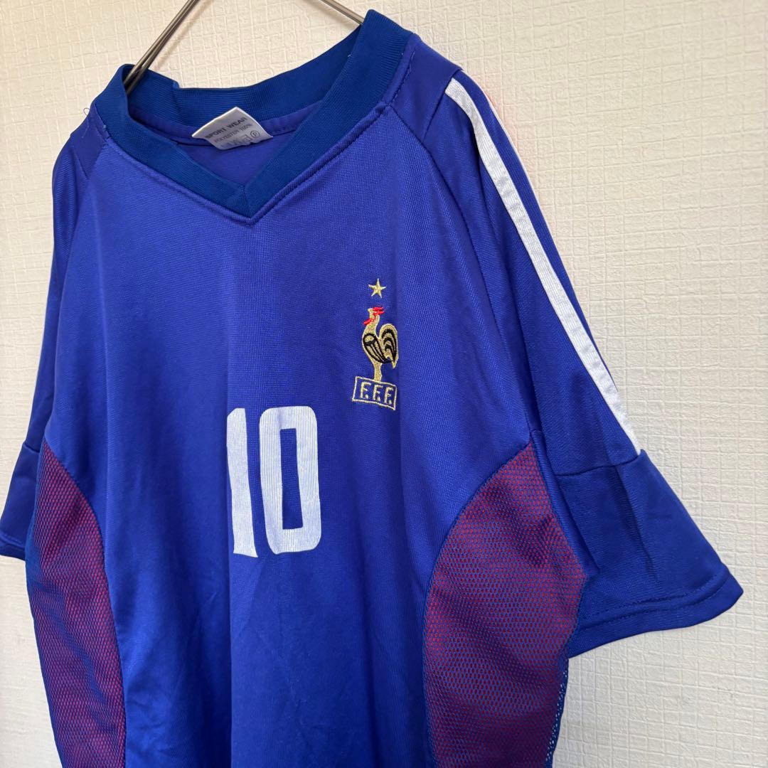 希少✨フランス代表ジダンユニフォーム　トレーニングウェア ジダン　速乾　メッシュ