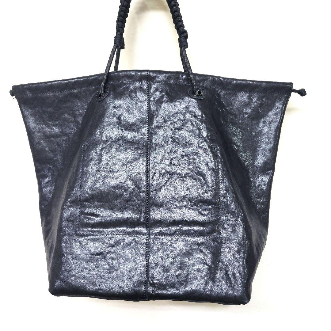 【美品】HAIDA ハイダ 本革 レザー トートバッグ BLACK ブラック 黒