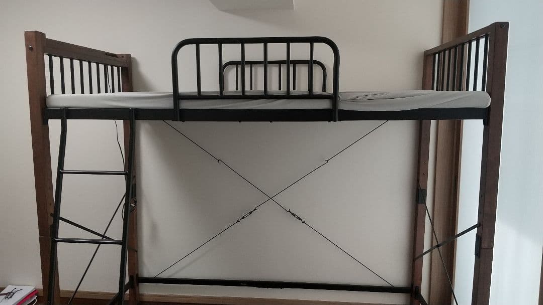 【3/10迄！調布市 引取限定】エディス ロフトベッド シングル ハイタイプ 黒