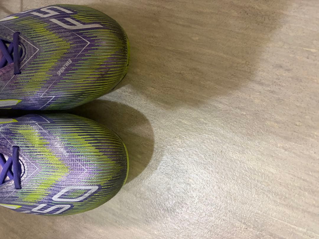 F50 サッカーシューズ 紫/緑 AG